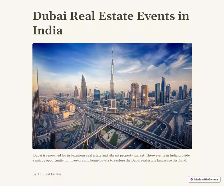 dubai real estate events in india