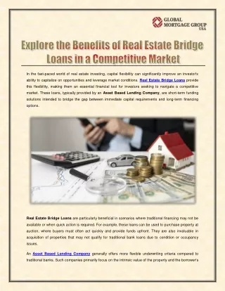 Explore the Benefits of Real Estate Bridge Loans in a Competitive Market