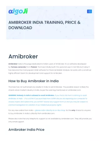 Amibroker | Algoji