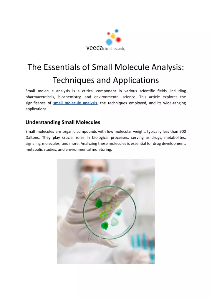 the essentials of small molecule analysis