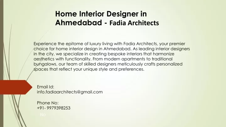 home interior designer in ahmedabad fadia