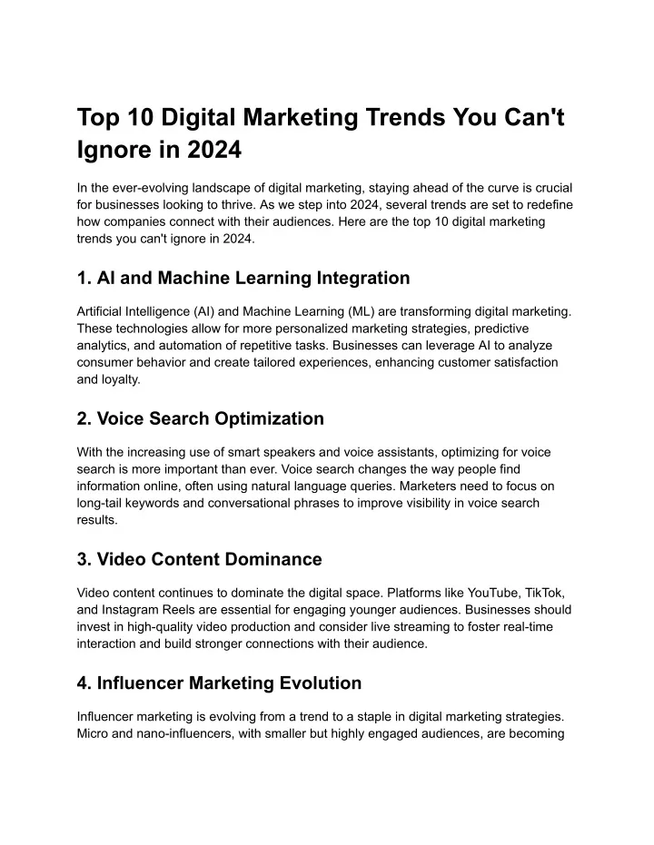 top 10 digital marketing trends you can t ignore