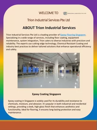 Epoxy Coating Singapore - Trion Industrial