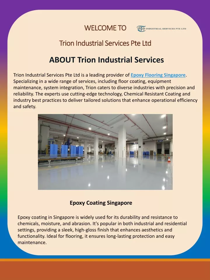 welcome to trion industrial services pte ltd