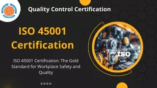 ISO 45001 CERTIFICATION | QC CERTIFICATION