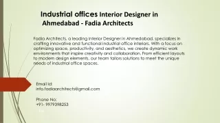 Industrial offices Interior Designer in Ahmedabad