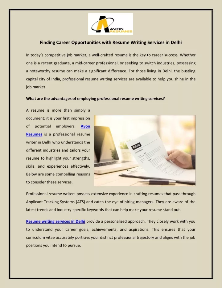 finding career opportunities with resume writing