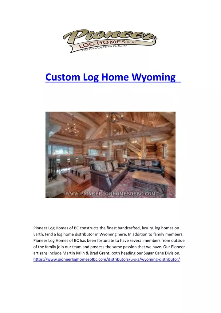 custom log home wyoming