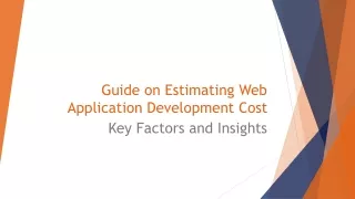 Guide on Estimating Web Application Development Cost