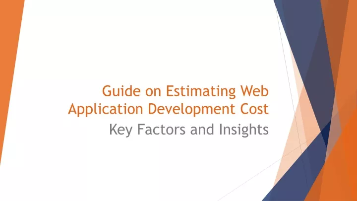 guide on estimating web application development