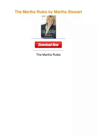 The Martha Rules by Martha Stewart