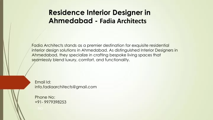 residence interior designer in ahmedabad fadia