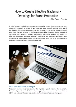 How to Create Effective Trademark Drawings for Brand Protection | The Patent Exp