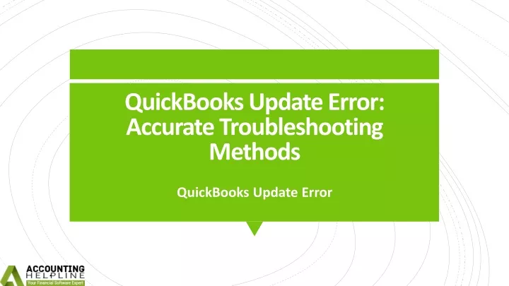 quickbooks update error accurate troubleshooting methods