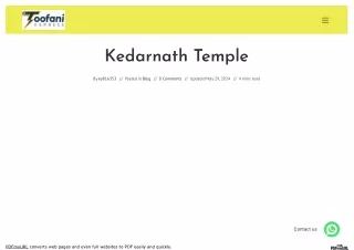 kedarnath temple