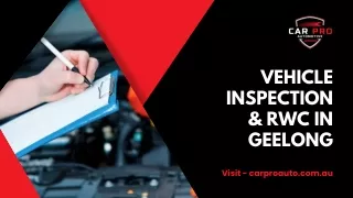 Vehicle Inspection & Rwc in Geelong