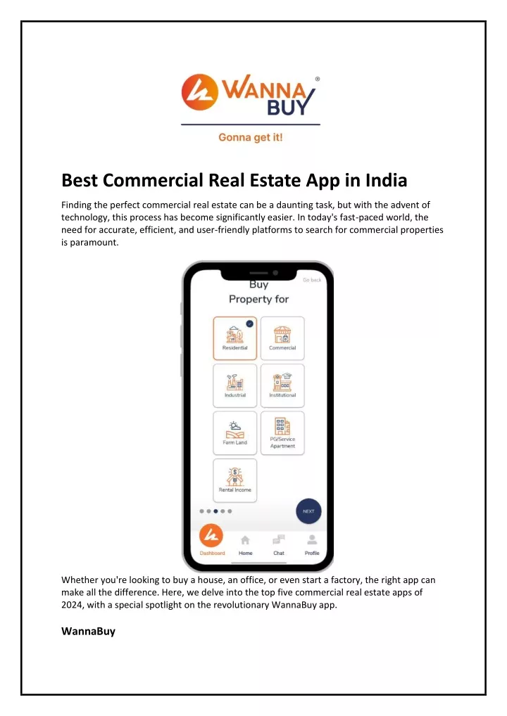 best commercial real estate app in india