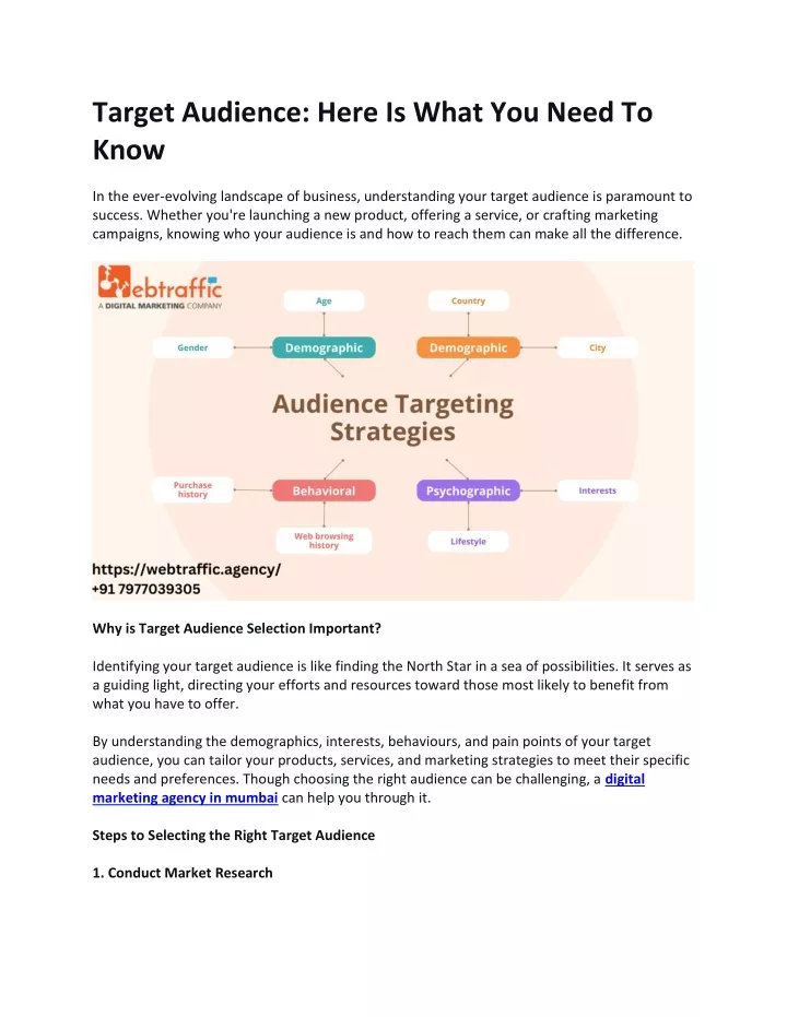 target audience here is what you need to know