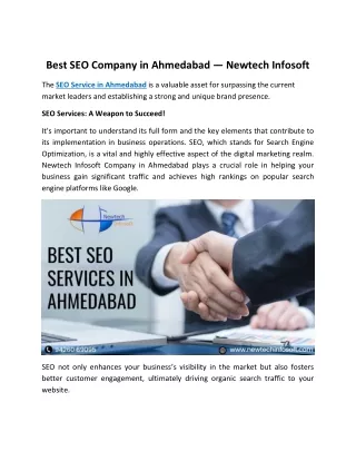 Best SEO Company In Ahmedabad — Newtech Infosoft ( 91 9426069095)
