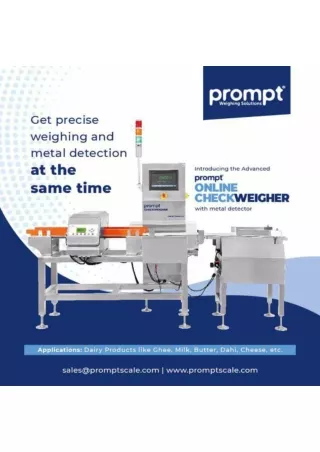 Prompt Online Checkweigher with Metal Detector