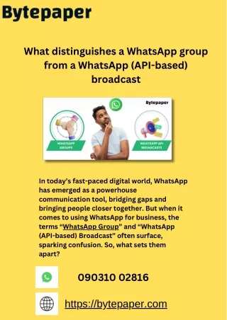 what distinguishes a whatsapp group from