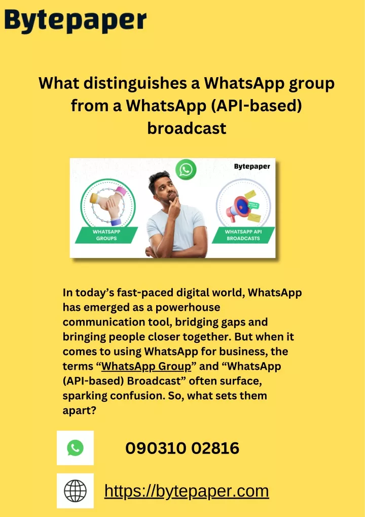 what distinguishes a whatsapp group from