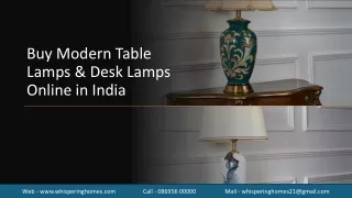 Buy Modern Table Lamps & Desk Lamps Online in India_