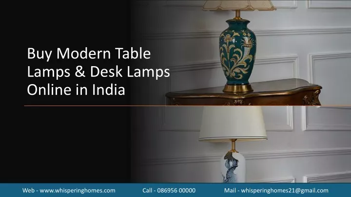 buy modern table lamps desk lamps online in india