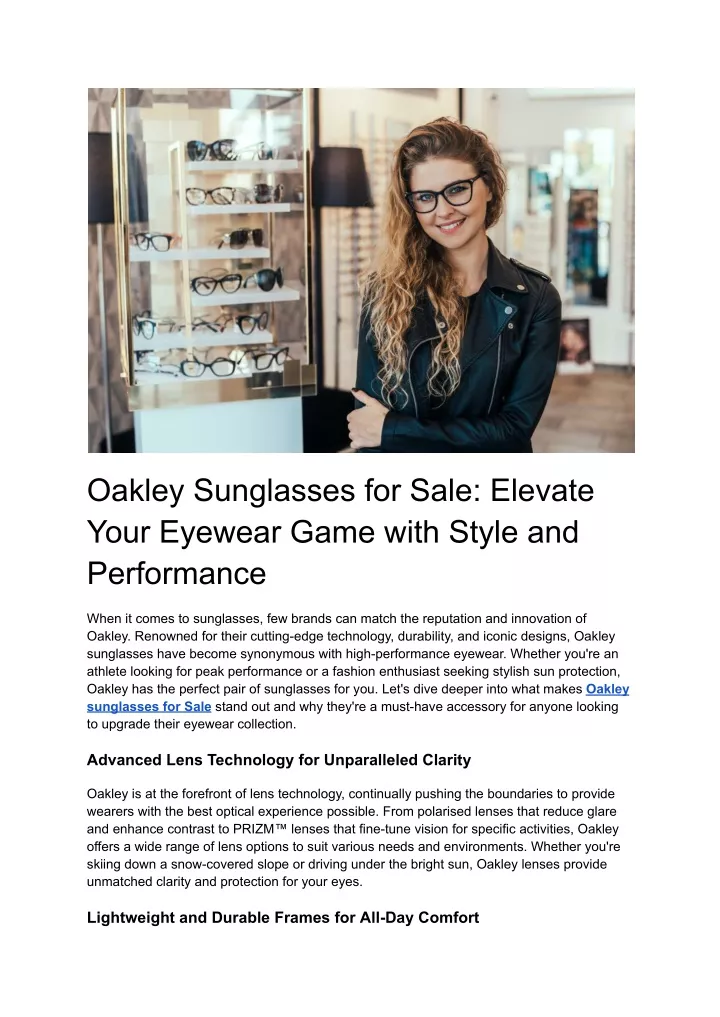 oakley sunglasses for sale elevate your eyewear