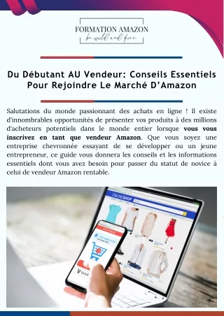 Du Débutant AU Vendeur Conseils Essentiels Pour Rejoindre Le Marché D’Amazon