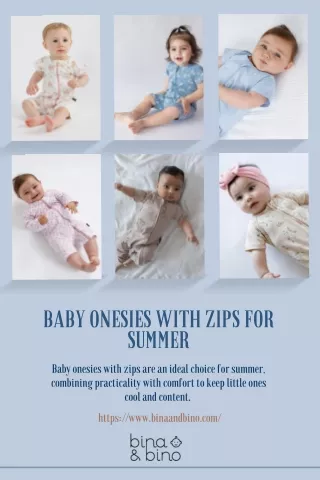 Summer Essentials: Zippered Baby Onesies at Bina and Bino