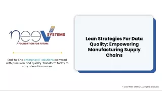 lean strategies for data quality empowering manufacturing supply chains