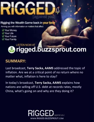 U.S. Debt Selling Off at Record Rates  Rigged Against You podcast with Terry Sacka AAMS