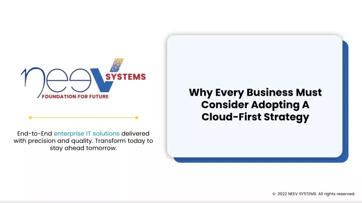 why every business must consider adopting a cloud first strategy