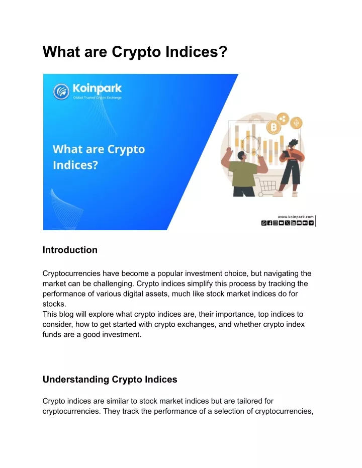 what are crypto indices