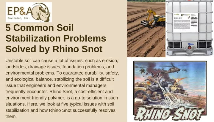 5 common soil stabilization problems solved