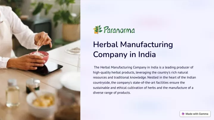 herbal manufacturing company in india