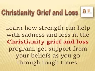 Christianity Grief and Loss