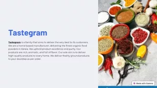 Tastegram -  Kerala's Flavor Burst Organic Food Powders