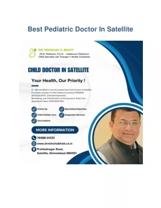 Best Pediatric Doctor In Satellite