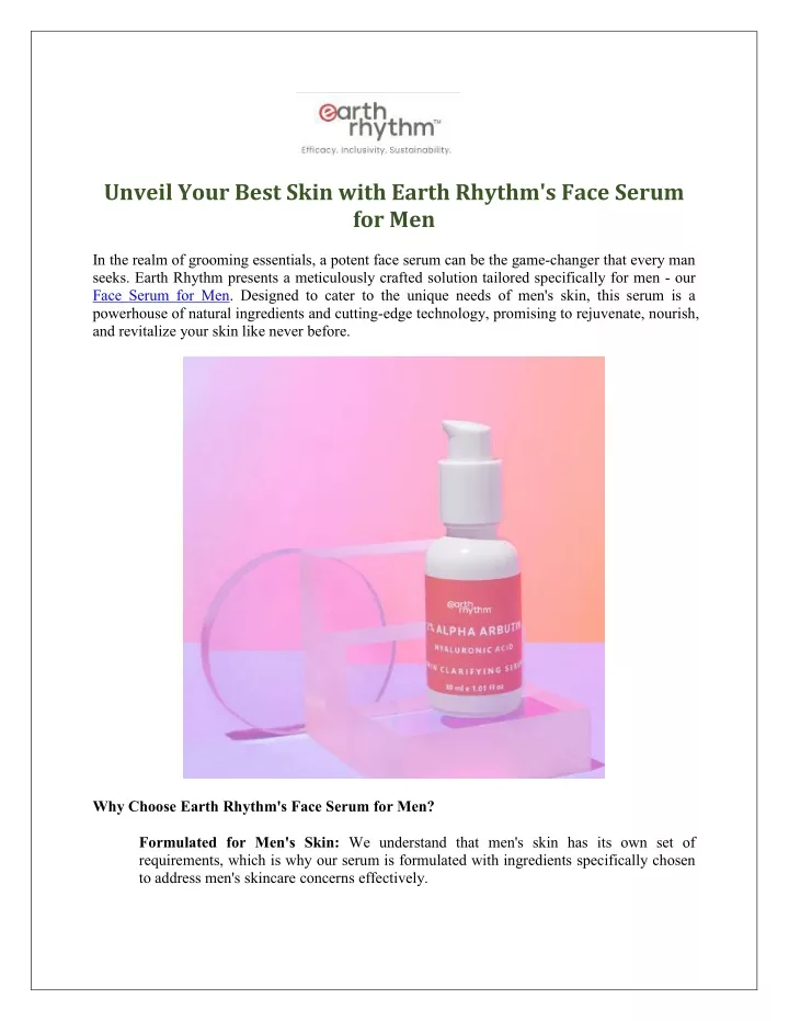 unveil your best skin with earth rhythm s face