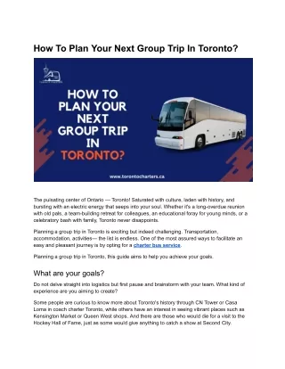 Navigating Toronto with Your Group: Tips for Traveling with Squad