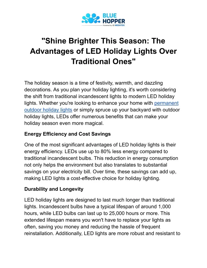 shine brighter this season the advantages