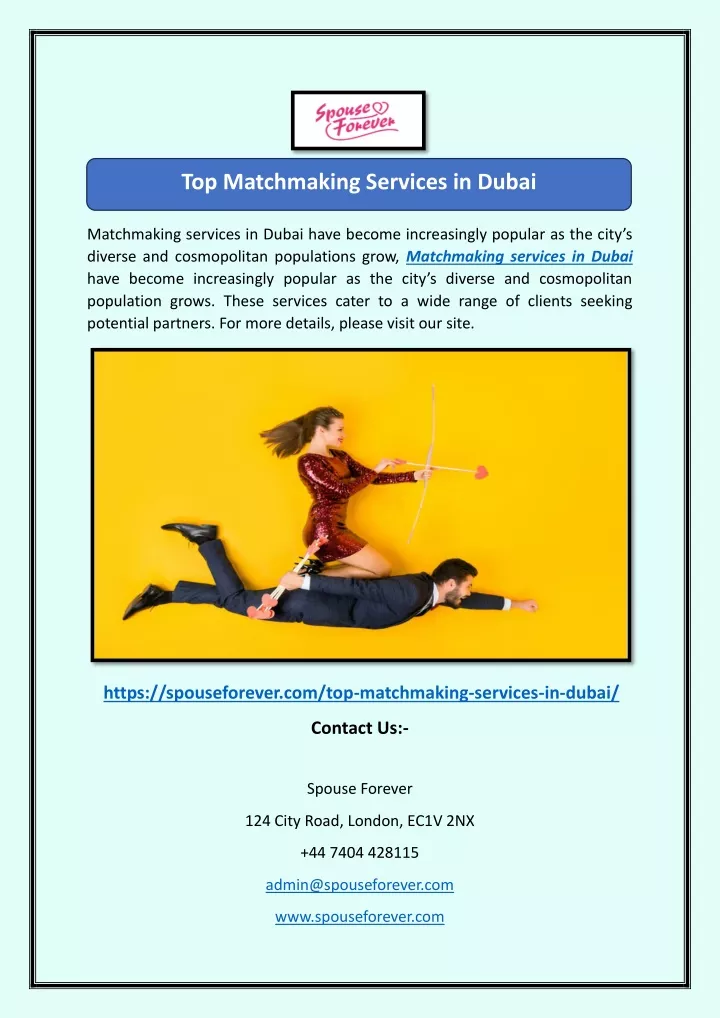 top matchmaking services in dubai