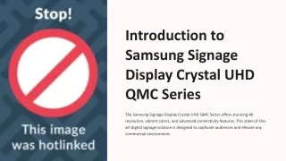 introduction to samsung signage display crystal