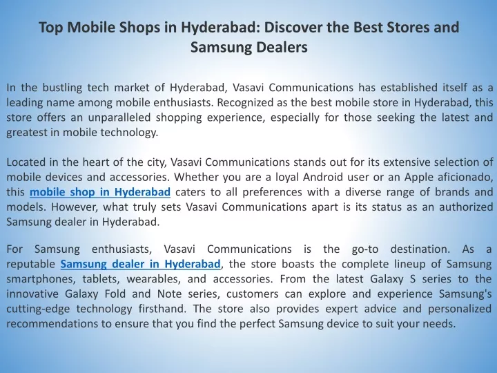 top mobile shops in hyderabad discover the best