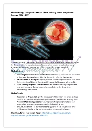 Rheumatology Therapeutics Market