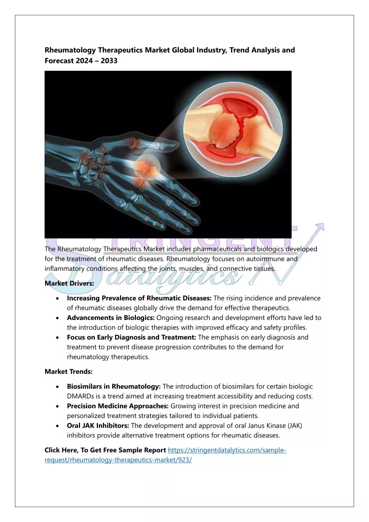 rheumatology therapeutics market global industry