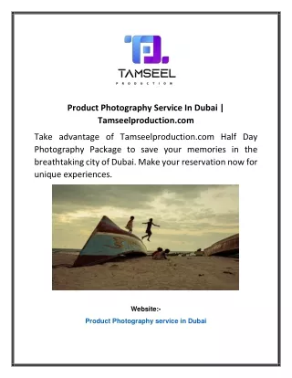 Product Photography Service In Dubai Tamseelproduction