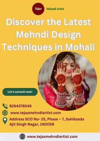 Mehndi Designer in Mohali